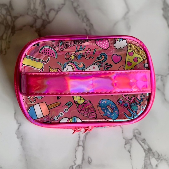 3/$45 ⭐️ Pink Iridescent Unicorn and Colourful Graphics Bag/Purse with handle - Picture 2 of 10